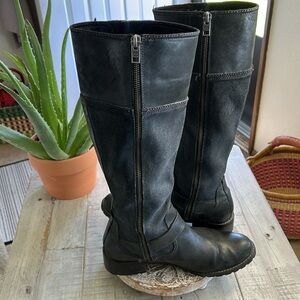 TIMBERLAND BETHEL BLACK, LEATHER,SIDE  BUCKLE TALL RIDING BOOTS SIZE 7.5